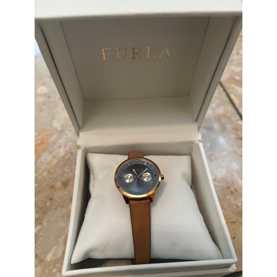 Used FURLA watch brown/blue
