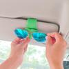 Cute Sunglasses Holder Car Eyeglass Holder Magnetic Leather Sunglasses Clip Ticket Card Clip Car Storage Easy Installation (D)