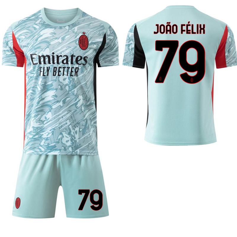 

2025-26 Выездная футболка AC Milan №10 Леау №7 Феликс Футбольные майки 24