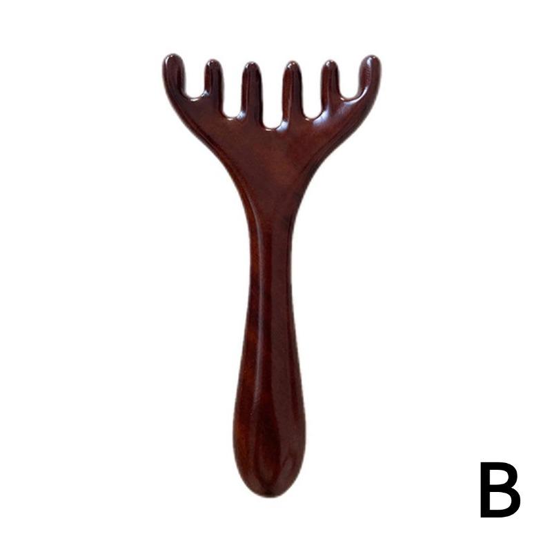 Kitten Scalp Massage Brush Cartoon Sandalwood Scalp Meridian Combs Home Use Body Massage Guasha Scraping Comb