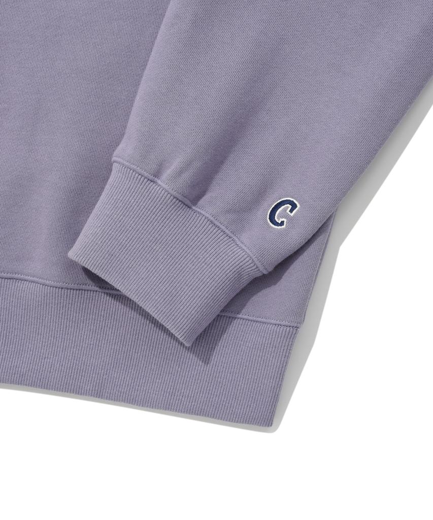 COVERNAT C Logo Half Zip Sweatshirt Lavender