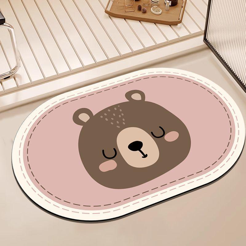 Cartoon Cute Bathroom Pad Home Diatom Mud Rug Moisture-wicking Dirty Quick Good Dry Foot Mat Toilet Door Non-slip Mat
