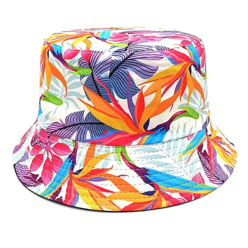 

Spring and Summer Polyester Print Bucket Hat Fisherman Hat Outdoor Travel Sun Cap for Men and Women 199