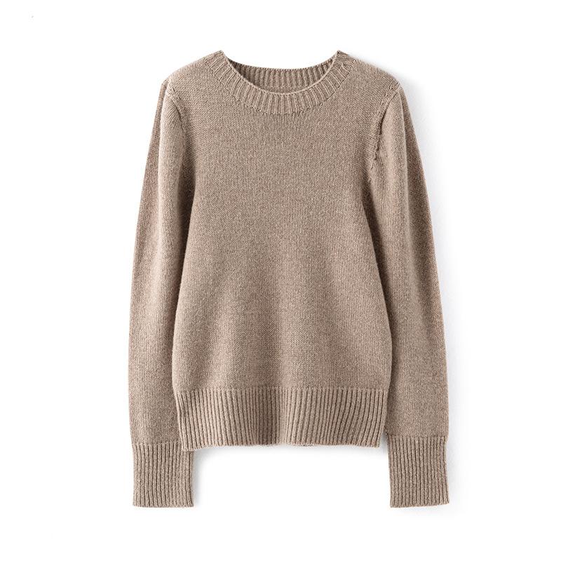 

Чувство атмосферы~ Новая осенняя трикотажная кофта с рукавами-пузырями и круглым вырезом 0 шерстяной свитер вязаная базовая рубашка женский топ L