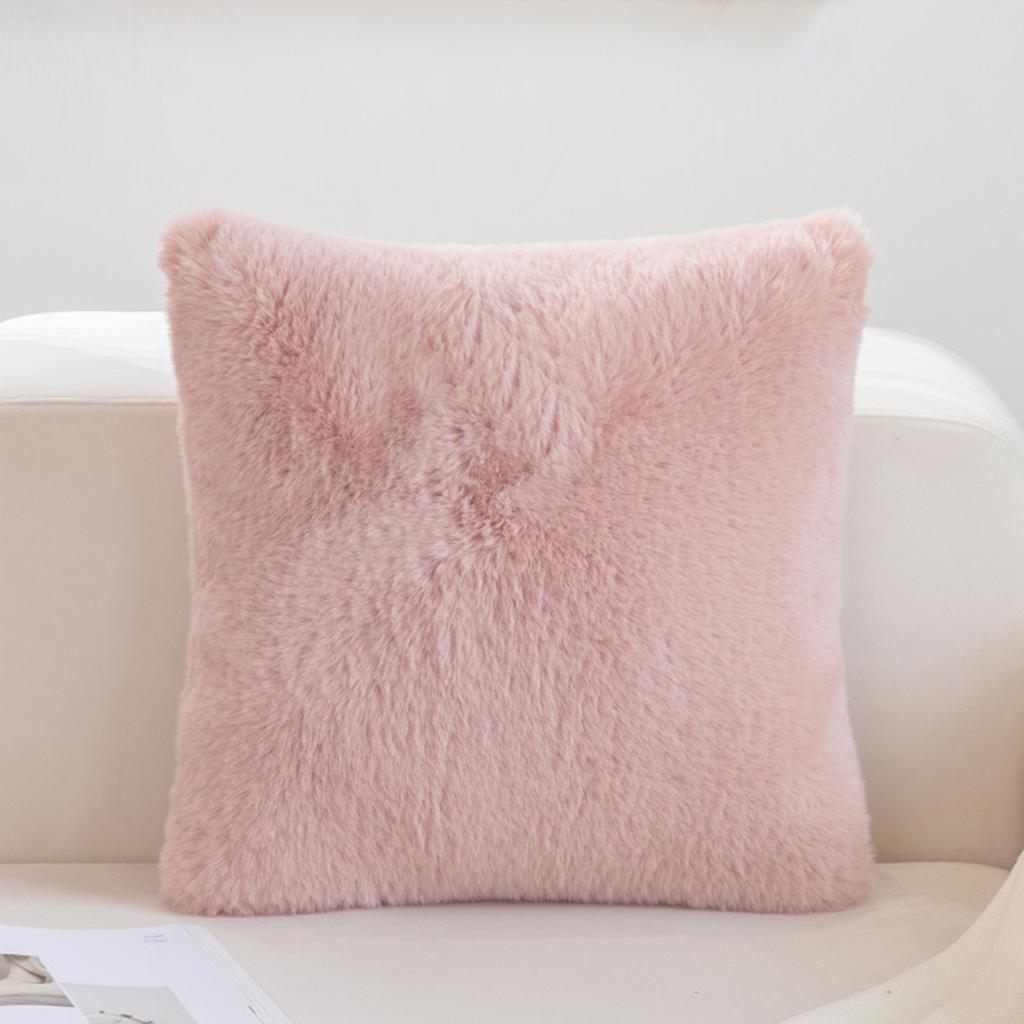 1pc plush Throw Pillows Case, Ultra Soft Throw Pillows Case Faux Fur Luxury Warm Plush Decorative Pillow Cushion Cover