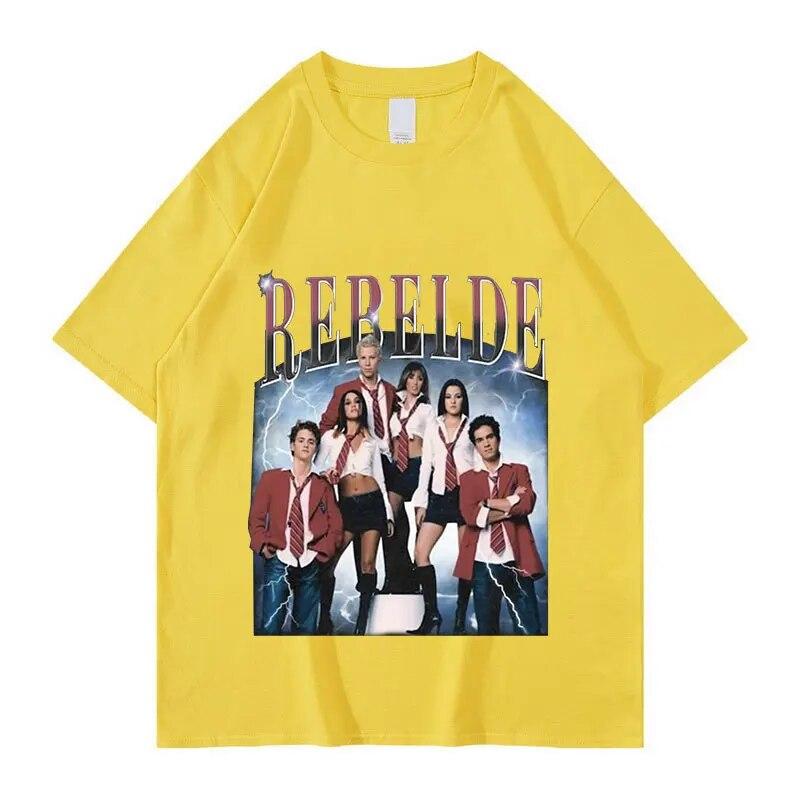 Limited Rebelde Rbd Concert Graphic T Shirts Vintage 90S Classic Mexican Tv Series T-Shirt Unisex WoUnisex Oversized TShirt Streetwear
