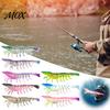 Glitter Shrimp Lure 9.5cm/4.8g TPE Soft Bionic Bait, Realistic Lure, Simulation Fishing Lures Prawn Swim Bait for Freshwater Saltwater Trout