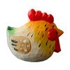 Wood Carving Ornaments Hand-Carved Solid Wood Chicken Figurines Cute Desktop Decorations Rustic Animal Decor for Farmhouse Home Gift