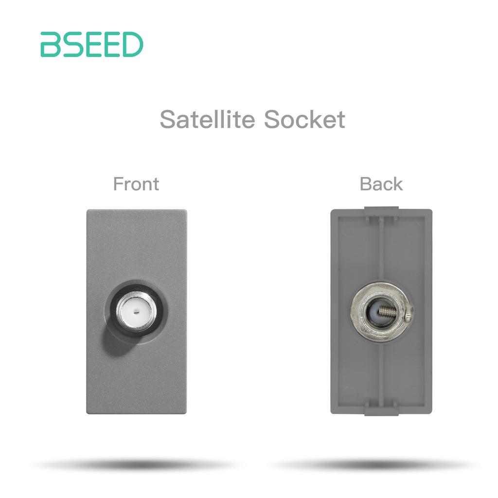 BSEED EU Standard Glass Frames TV ST CAT5/6 RJ45 HDMI USB Wall Socket Parts 1/2/3Gang Light Button Switches Free Combination