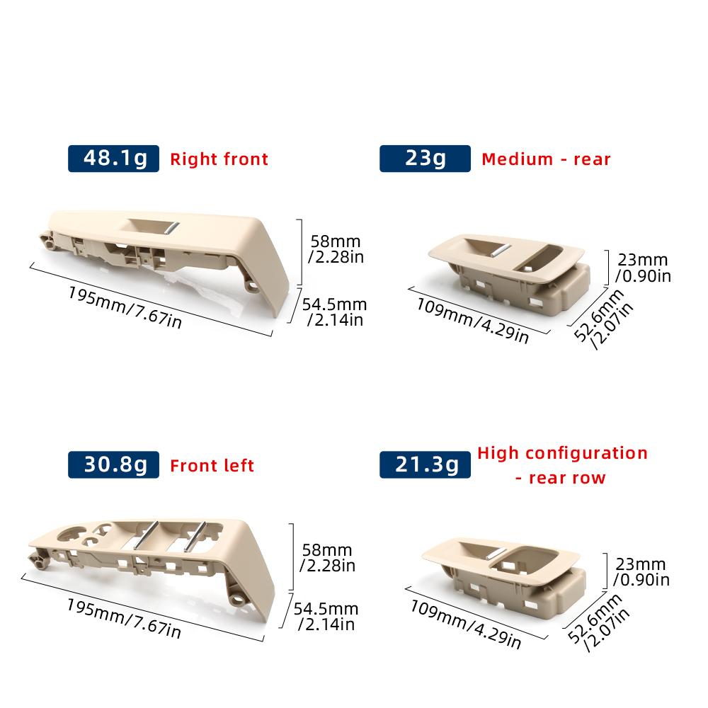 LHD Multiple Colors Car Front Left Right Window Lifter Switch Outer Frame Panel Cover For BMW 7  Series G12 2015-2023