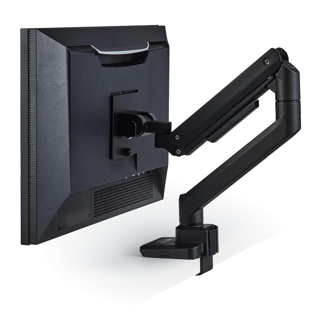 ELECOM Monitor Arm Compatible with Widescreen Monitors Weight Capacity Mounting Bracket Articulation DPA-SS11BK, (17-49 inches), 2kg-20kg,