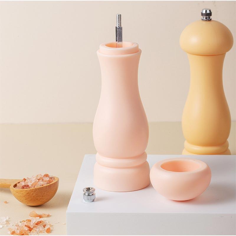 PP Paint Pepper Grinder,Black Pepper Mill,Sichuan Peppercorns,Sea Salt Spice Shaker,Rose Salt Grinder,Kitchen Seasoning Bottle