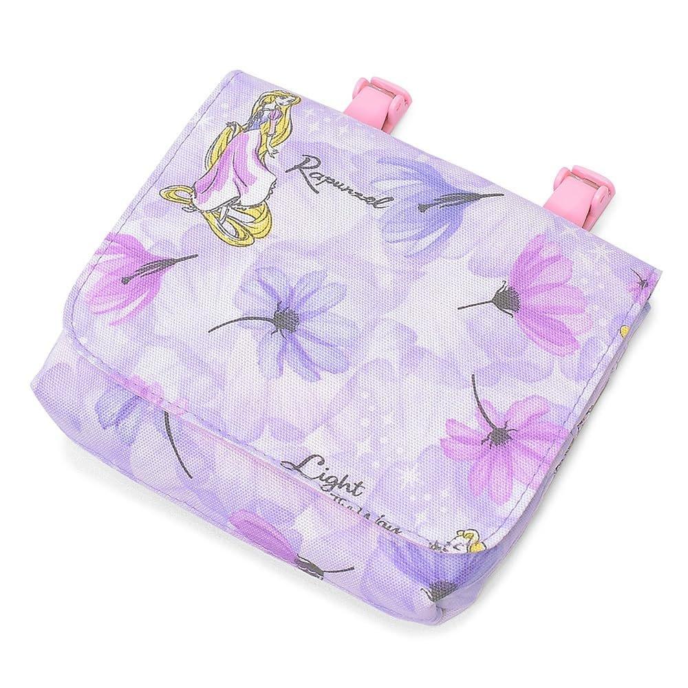 COLORFUL CANDY STYLE Disney Rapunzel Kids Clip-on Mobile Pocket Large Detachable Pouch with Name Sticker Cotton