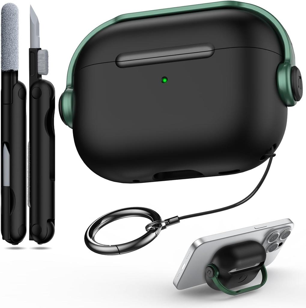For AirPods Pro 3 Earphone Case with Secure Lock Music Headset Design Full Protective Cover for AirPods Pro 3 with Cleaning Kit