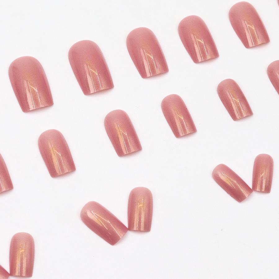 Aurora Flash European Square Nails: Pure Color Whitening Series - Elegant, Simple, Removable Manicure Tips