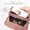 [HIGH FIVE] Women's Large Capacity Accordion Wallet, Genuine Leather, Garcon Style, Automatically Separates Receipts and Coins, Multifunctional