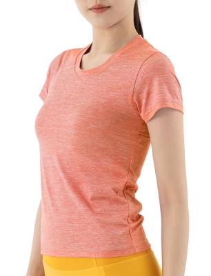 CHAMWEY Manga Curta Esportivo com Cationic Dry Ventilação Oculta Perfeito para e Yoga Camiseta Feminina Tecnologia, Absorção de Umidade, Secagem Rápida, Rede,