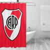 Club Atltico River Plate Logo Shower Curtain - Removable Polyester Bathroom Decor With Grommet Top, Vibrant Red & White Team De