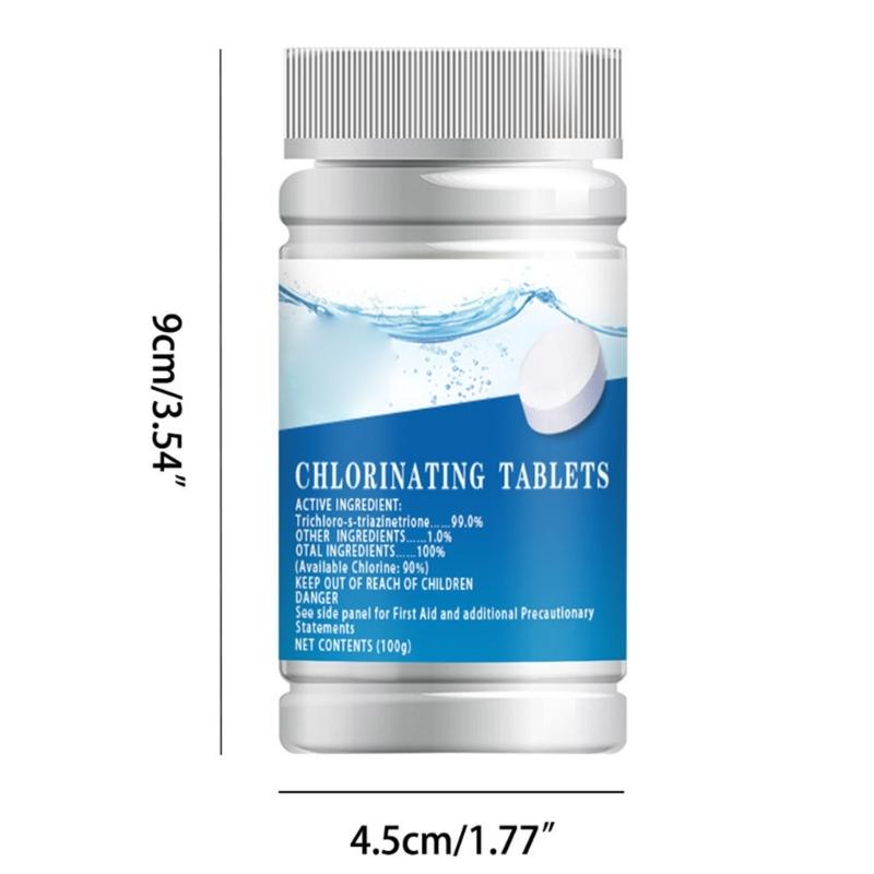 100g Pool Cleaning Chlorine Tablets Provide Superior Water Quality Management Great For Indoor Outdoor Swimming Pools