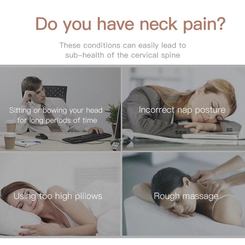 Stretch Cervical Tractor Pillow Relax Traction Posture Pump Portable Filled Air Neck Massager  Home