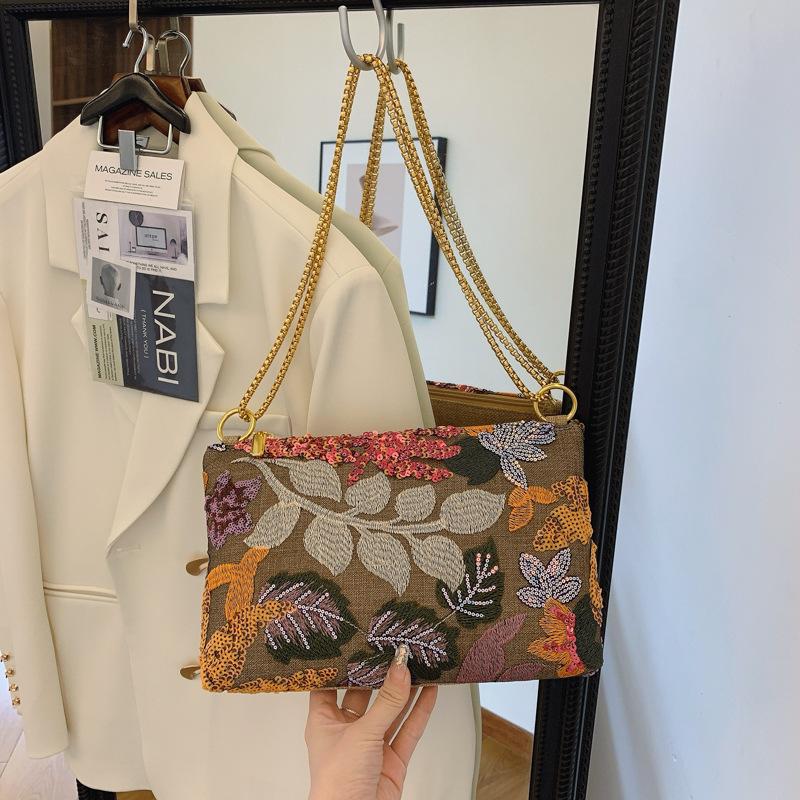 Advanced Sequin Dinner Bag, New Embroidered Handbag, Niche Summer Bag, Women's Envelope Bag