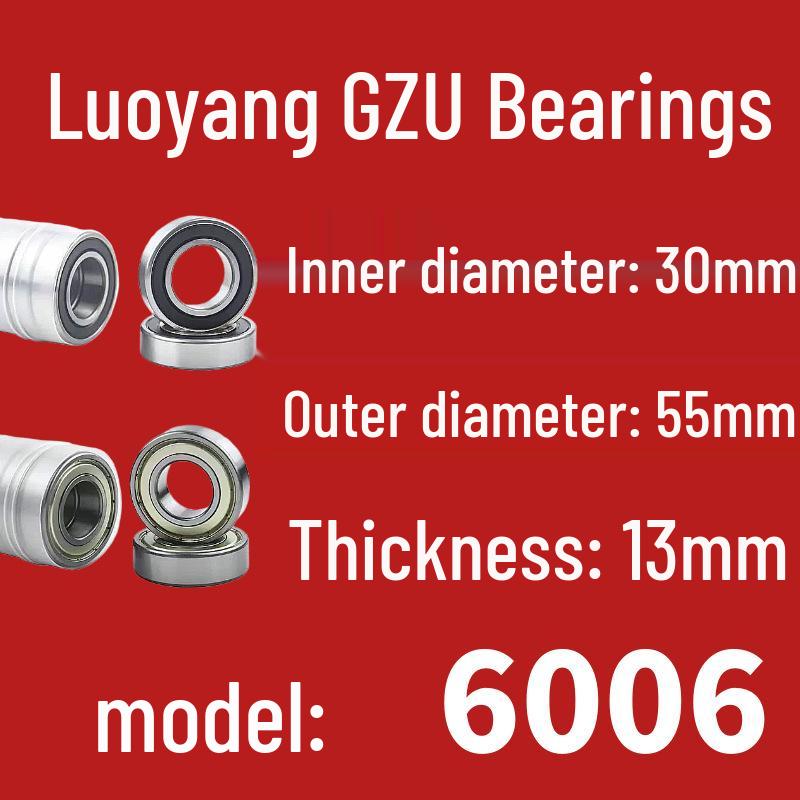 Luoyang Yüksek Kaliteli Dayanıklı Aşınmaya Dayanıklı Derin Kanallı Bilyalı Rulman 6200-6206 Serisi