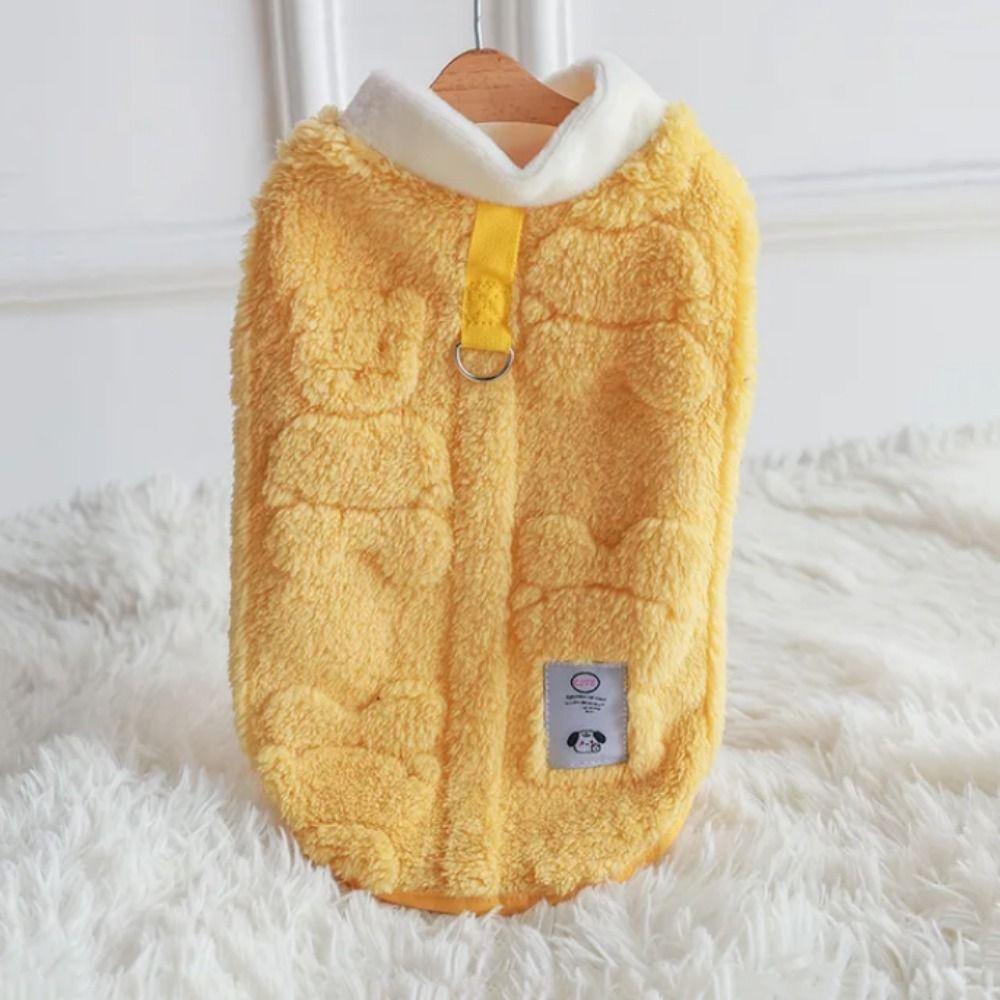 Warm Winter Warm Dog Vest Velvet Pet Traction Buckle Clothing Autumn Dog Pullover  for Cats/Kitten