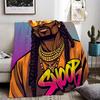 Rapper Snoop Dogg Wirft Leichte 240g Flanelldecke Weich Hautfreundlich für Sommerkühlung
