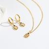 Mix Style Ins Fashion Multi Element Zircon Cute Cartoon Pendant Chain Necklace For Women Girls Charms Necklace Jewelry Set Gift