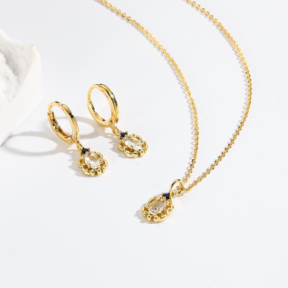Mix Style Ins Fashion Multi Element Zircon Cute Cartoon Pendant Chain Necklace For Women Girls Charms Necklace Jewelry Set Gift