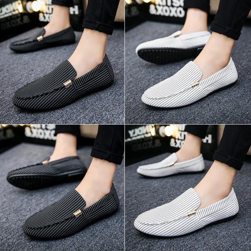 2025 New Men's Flat Loafers Comfortable Casual Shoes Breathable Slip-On Soft Driving Shoes Light  Men Lazy Shoes