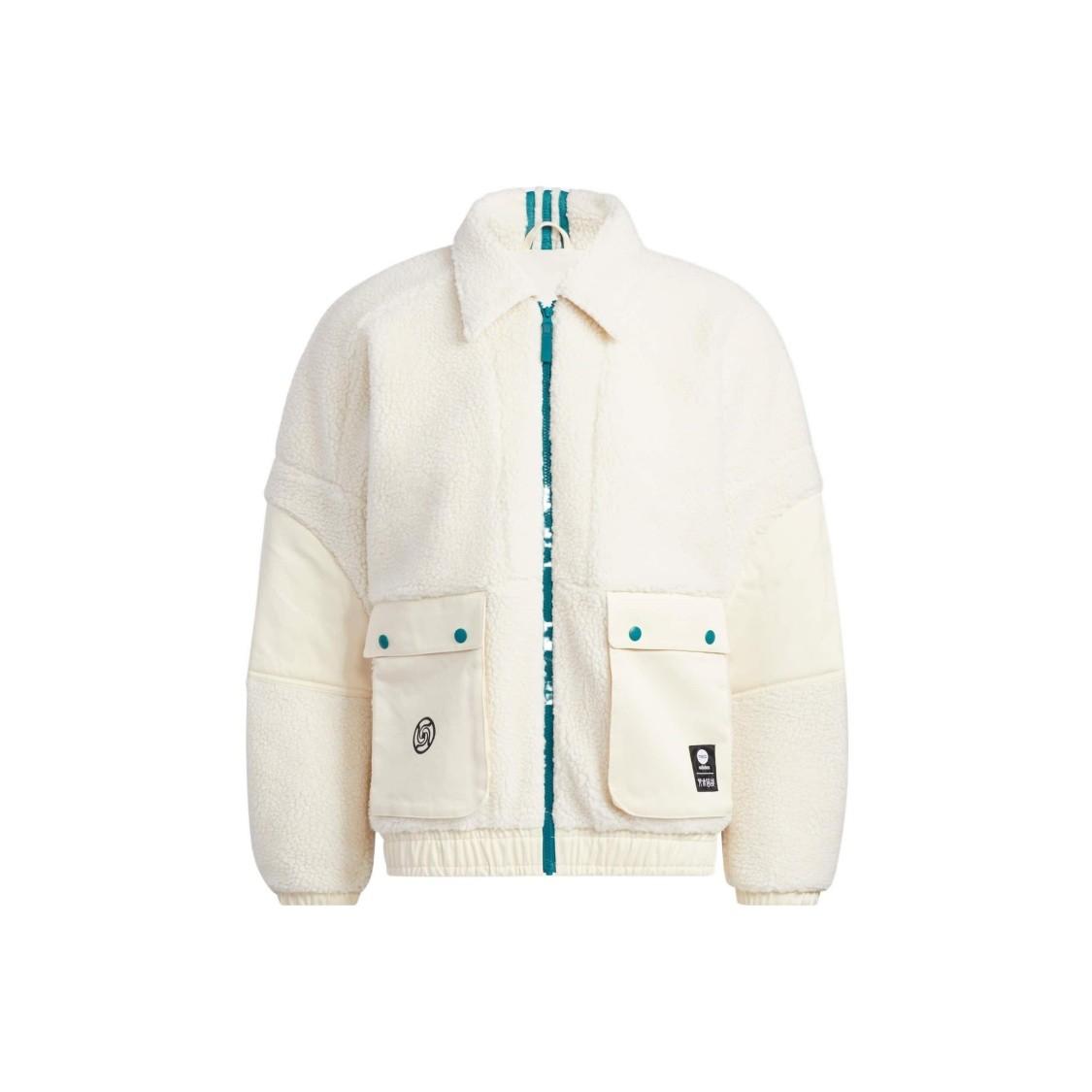 adidas Neo x Jujutsu Kaisen Collaboration Casual Sports Jacket for Men, White HZ2427 XL