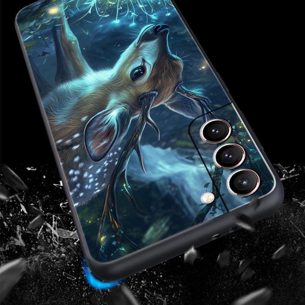 Cartoon Animal Deer Phone Case Cover for Samsung Galaxy S26 S25 S24 S23 S22 S20 S21 FE Ultra S25 Edge Plus 5G Soft TPU Shell Bag