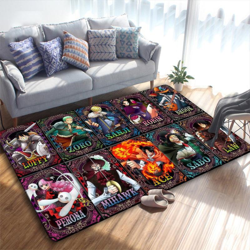 Anime One-Piece Adventure Carpet Rug for Living Room Bedroom Home Sofa Decoration,Kids play Non-slip Floor Mat