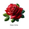 2 Realistische Rote Rose Pack Vinyl Aufkleber, mit Wasserdichtem Poly Bier für Autos, Laptops und Glatte Oberflächen überzogen