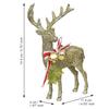 Glitter Golden Reindeer Statue | Christmas Tree Decoration Items | Christmas Hanging Ornaments Props | Xmas Decorations Items