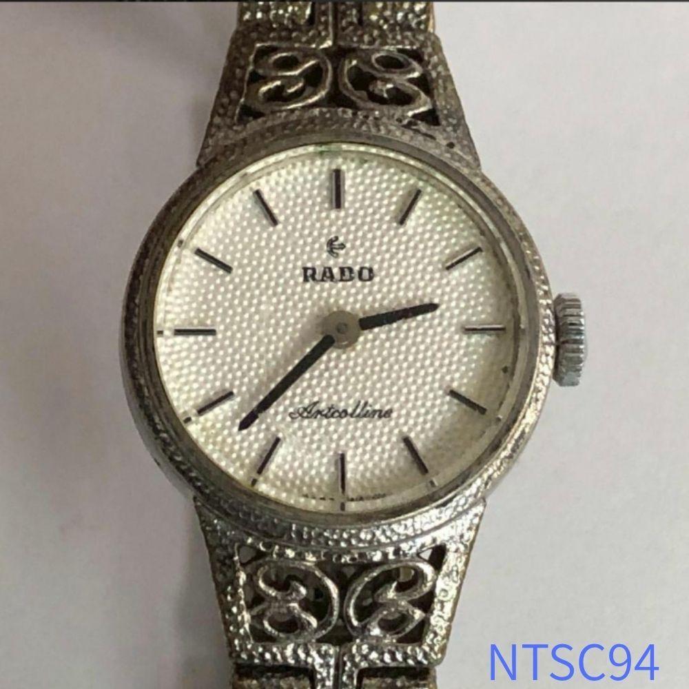 Used Rado RADO Watch Ladies Quartz Antique Vintage Silver White Dial Artcolline Openwork Bracelet