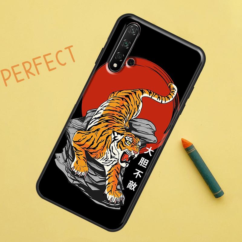 Tiger Red Sun Japan Art For Huawei Nova 5T 9 10 SE 7i 8i 11i 12i Y60 Y61 Y70 Y72 Y73 Y90 Y91 P20 P30 P40 Lite Case