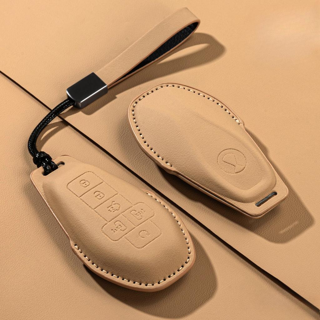 Original Color Car Key Case Cover For DENZA DM N7 N8 D9 EV Anti-Scratch Car Remote Key Protection Shell Car Interior Accessories