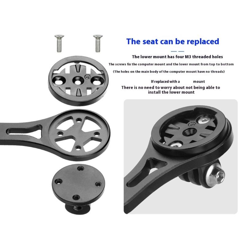 Road Bicycles Computer Mount Adjustable Out Fronts Bike Extension Bracket Light Stands Bike Computer Mount Adapters Base
