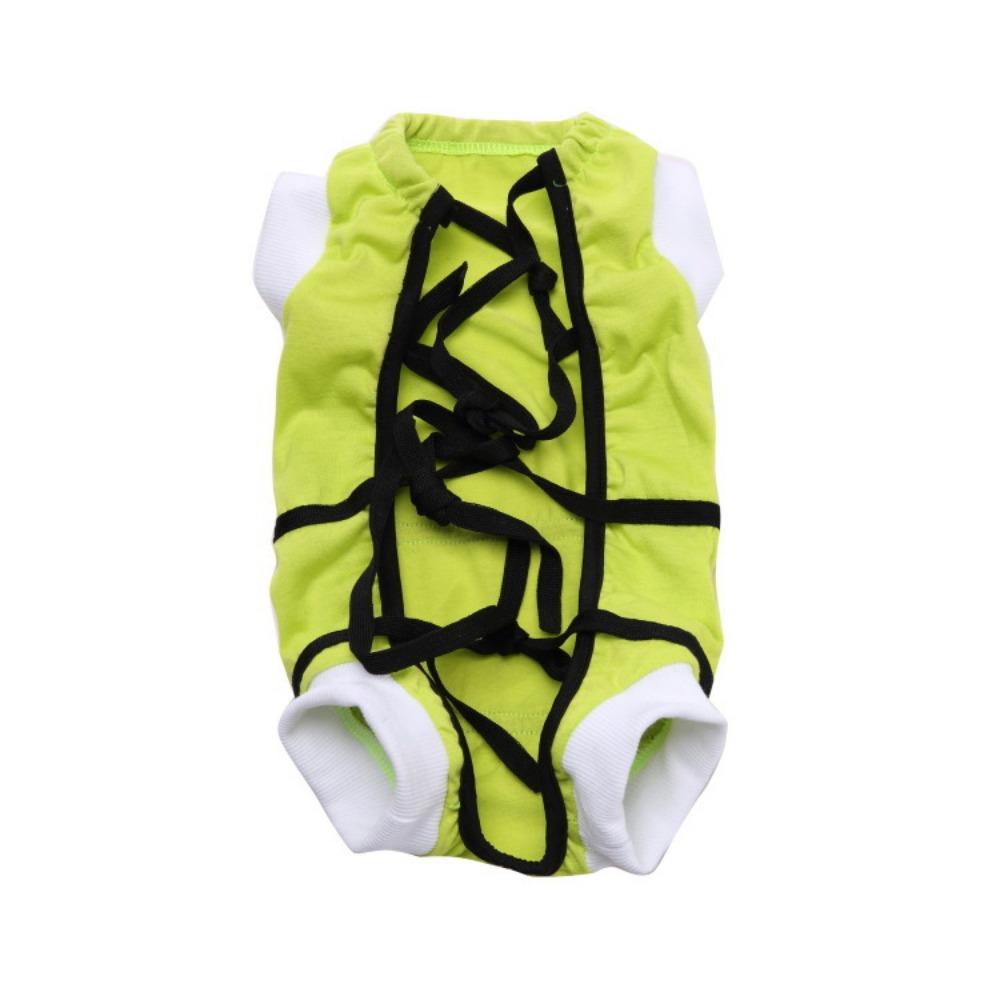 Dünne Katze und Hund postoperative Pflege atmungsaktive vierbeinige Kleidung Katzensterilisationskleidung zum Umschnallen Anti-Leck- und Anti-Belästigungskleidung