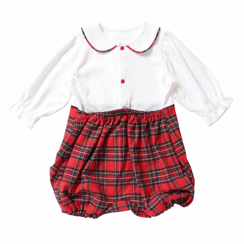 

Cream de Coco Traditional Style Romper Baby Suit with Formal Pants for Boys and Tartan Check Long Sleeve Toddler Party 13603 13605 Girls, Pattern,