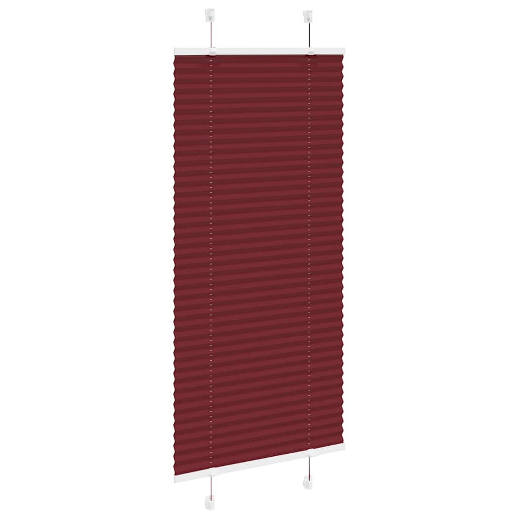 Burgundy Red Pleated Blind 65X100 Cm Fabric Width