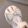 Girls' Princess Bow Knot Sandals: Soft Sole, Non-Slip Baby Shoes for 0-3 Years