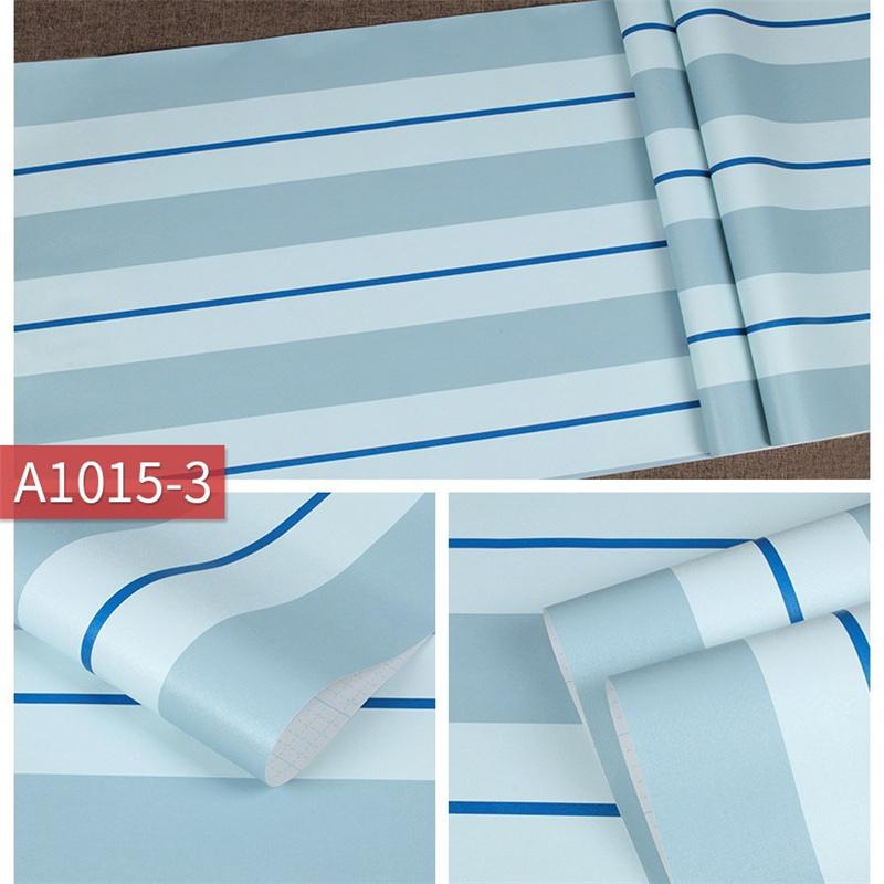 Simple 3D Stripes Self-Adhesive Waterproof Wallpaper Wall Decor Desk & Furniture DIY Removable Stickers