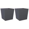 VidaXL Planters 2 Pcs Anthracite 50x50x50 Cm Steel, Outdoor Planter, Flower Box, Garden Box, Planter 851071