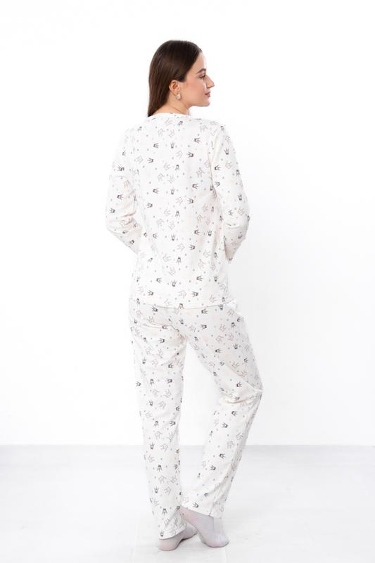 Pajama Set (women) – Soft Cotton Fleece, Long Sleeve & Pants, Demi-season 8240-024-1 HC