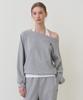 BIBYSEOB Off-Shoulder Sweatshirt Gray [T61]