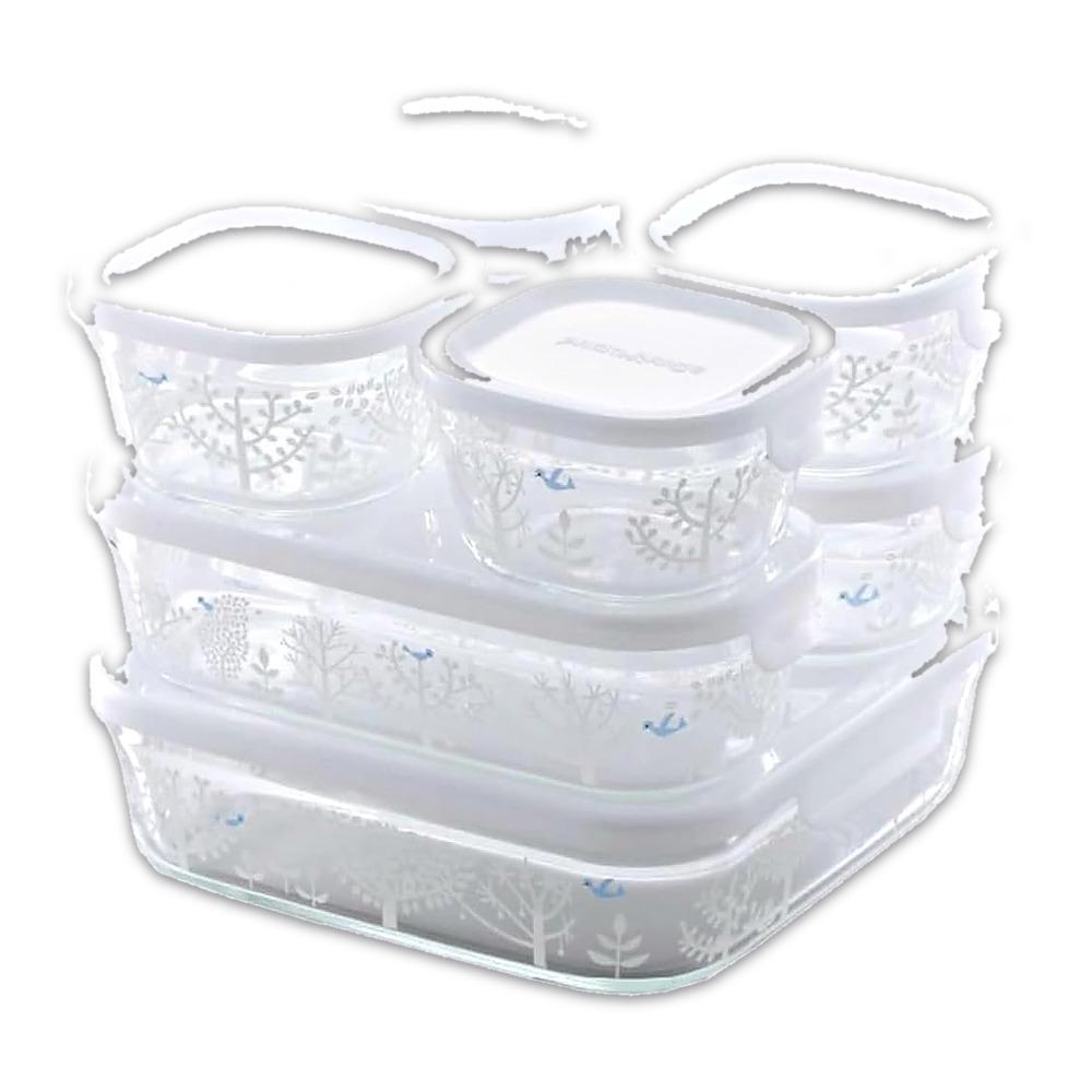 iwaki Pack & Range Square Glass Food Storage Containers Heat Resistant Microwave Safe PS-PRN-11W