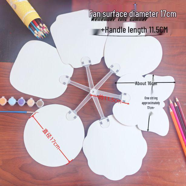 DIY Hand-Painted Round Graffiti Paper Fan - Children's Activity & Gift